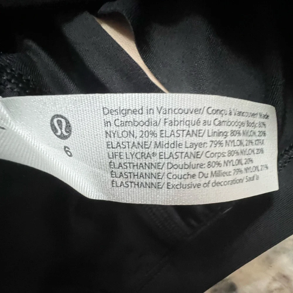 Lululemon Athletica Black Waterside V Swim Top NWT C/D or 6